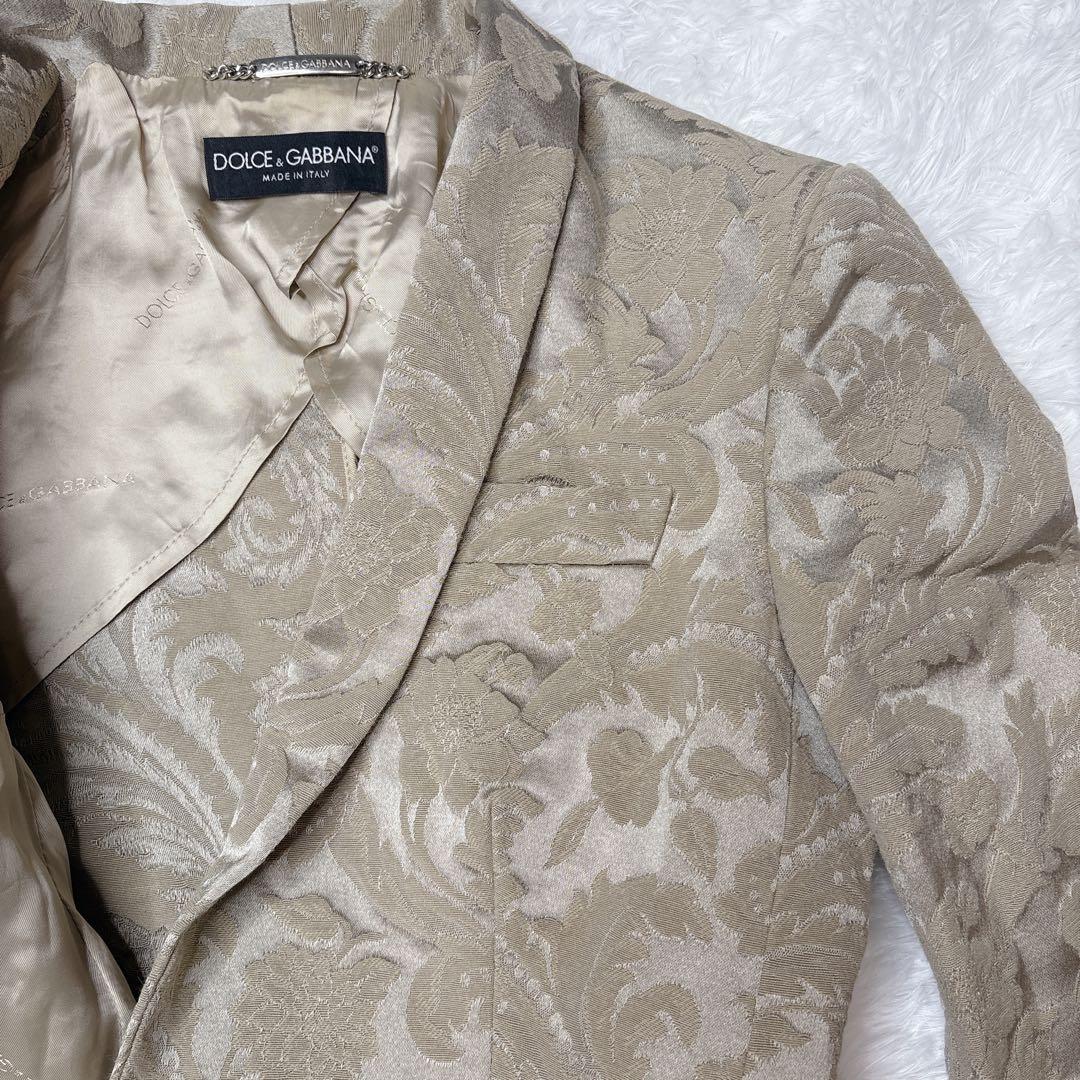 DOLCE&GABBANA 花柄 ジャガード テーラードジャケット 38