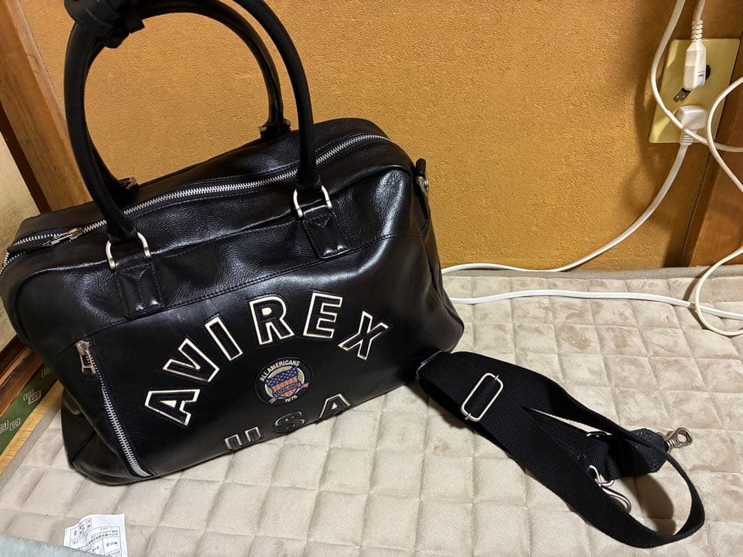 AVIREX バーシティ レザーバッグ
