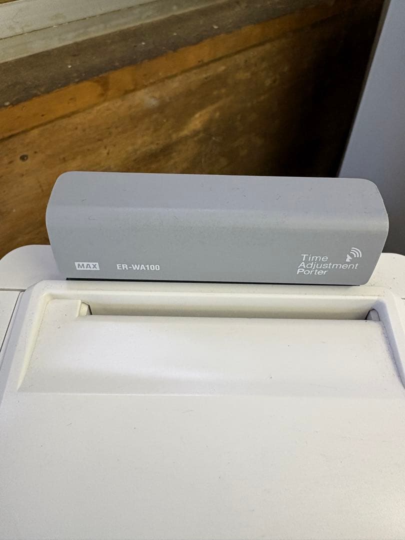 マックス 電子タイムレコーダー 電波時計付き ER-80SUW ホワイト