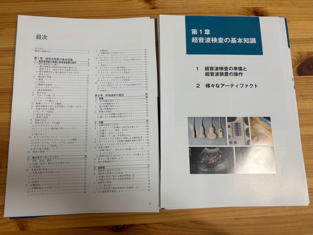 【裁断済み】犬と猫の腹部超音波の描出レッスン　上巻　下巻