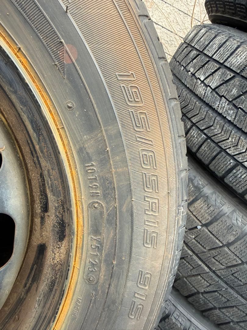 195/65R15 23年製 15×6J 5穴 2本 溝有