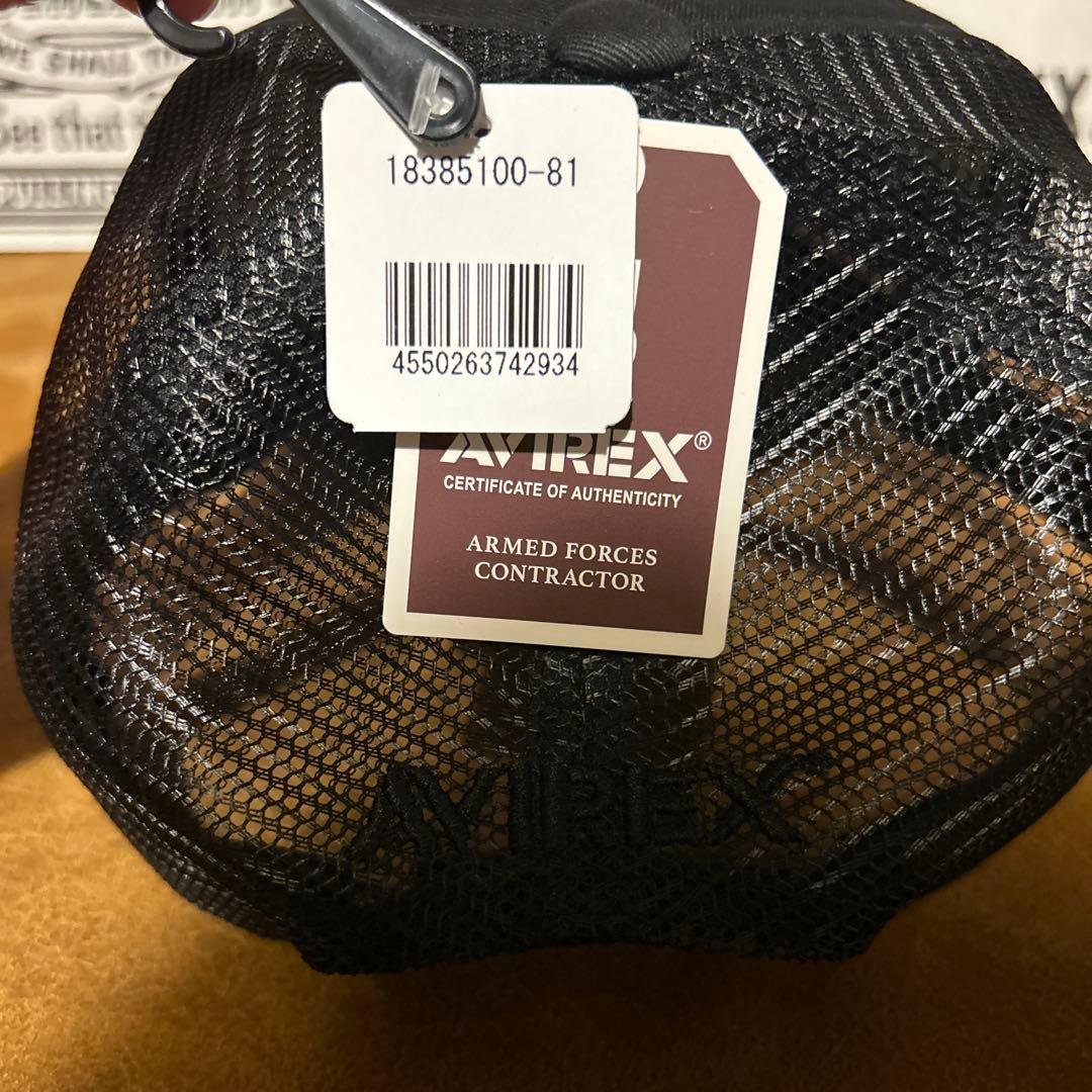 アメカジ メッシュキャップ AVIREX トラッカーキャップ 新品 刺繍バイカー