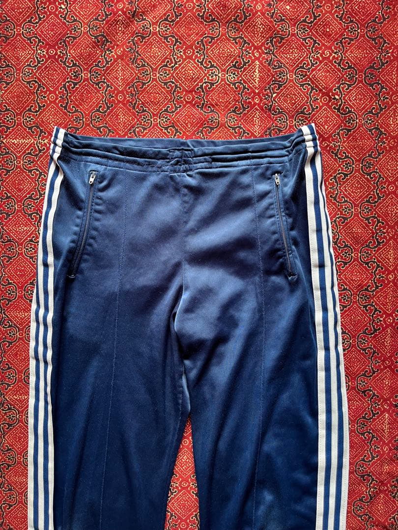 70s 80s Vtg adidas ATP USA製 トラックパンツ　ネイビー