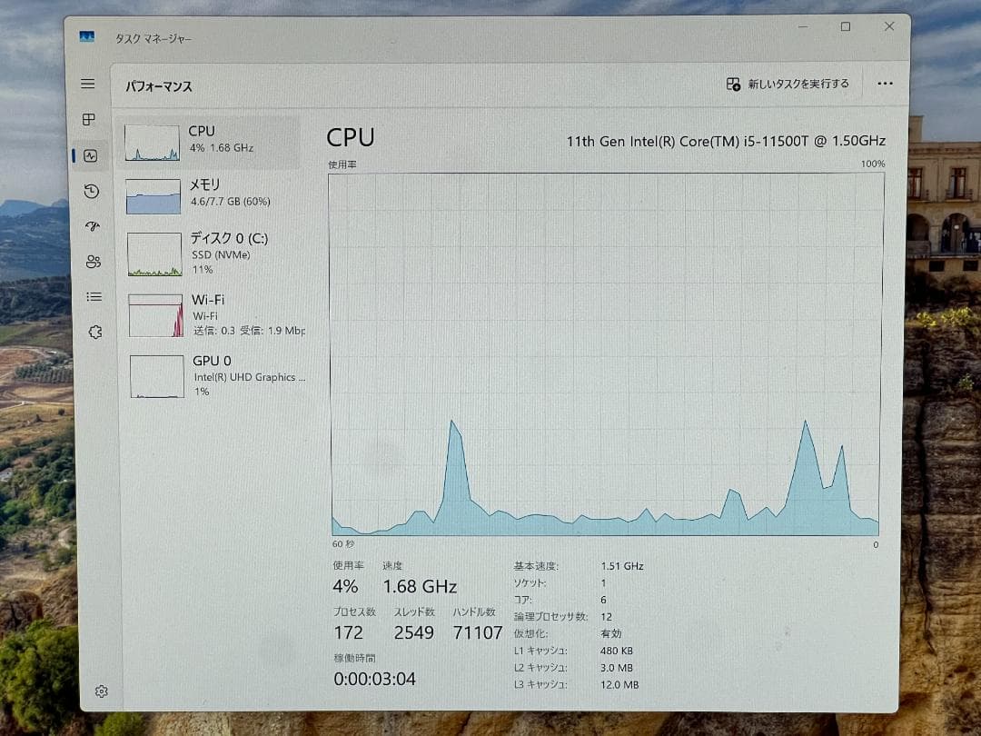 ミニPC OptiPlex 7090 Micro Core i5-11500T Win11