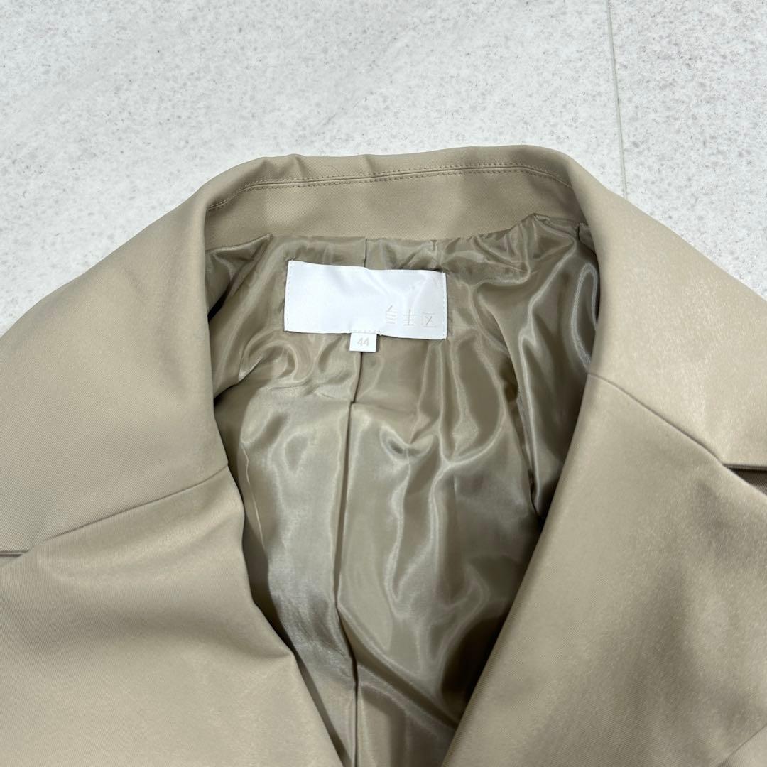 24ss 大きいサイズ【自由区】洗える 4way トレンチコート ロング 44