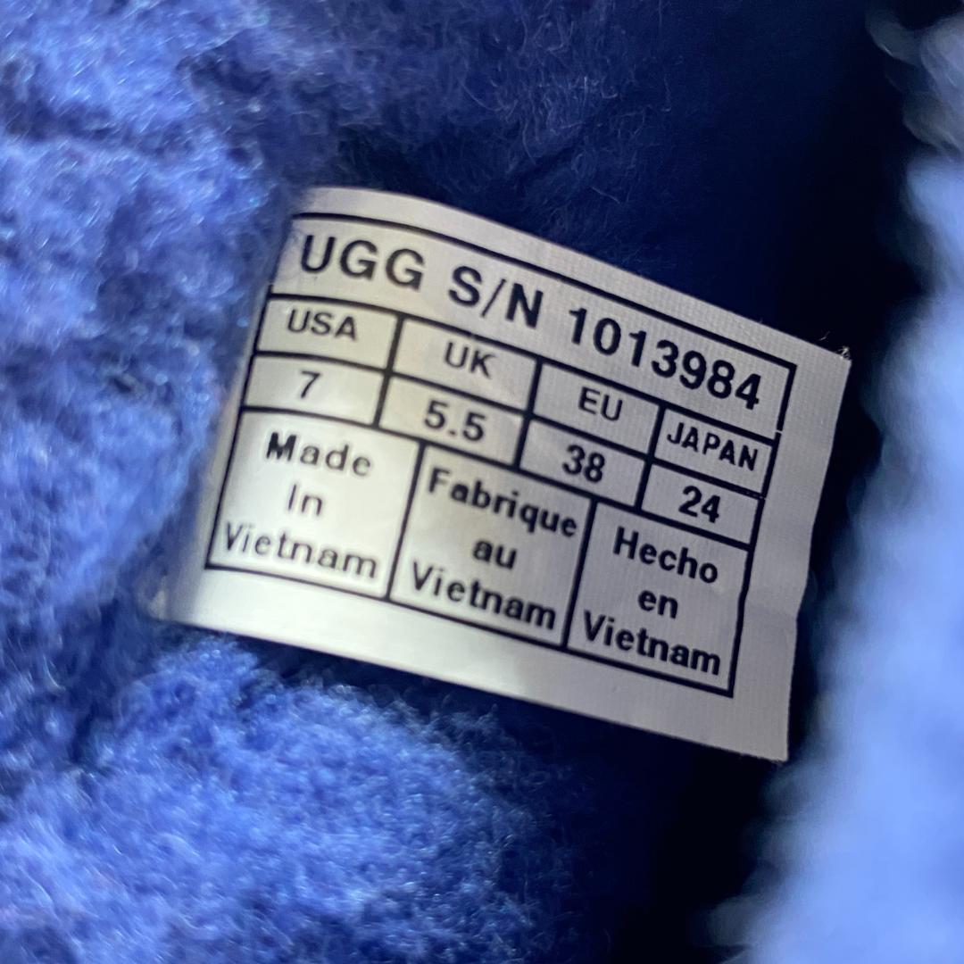 【希少】UGG アグ　ムートンブーツ　キラキラ　ブルー　ボア　24cm