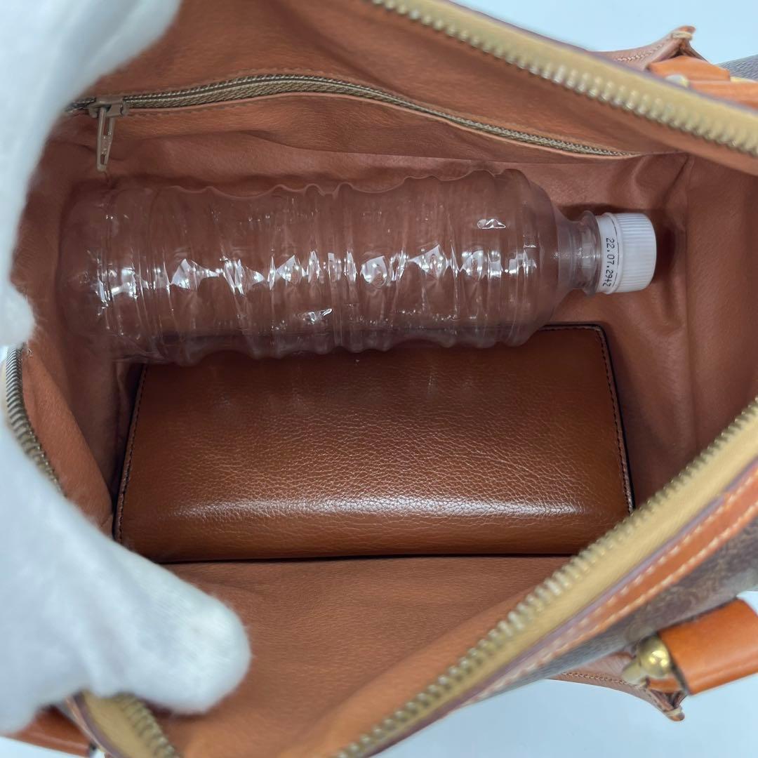 CELINE ハンドバッグ ミニボストン 手提げ マカダム柄 トリオンフ PVC