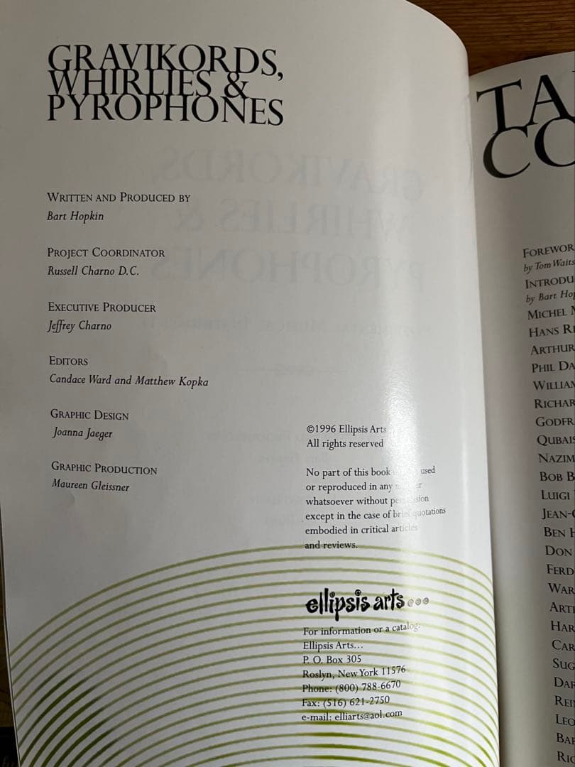 希少CD付本 トム・ウェイツ序文 実験楽器集 Gravikords 音楽資料