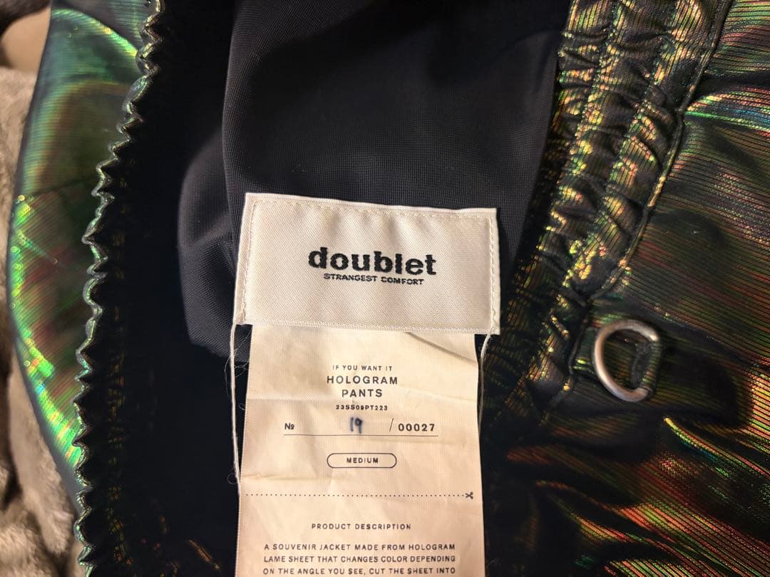 パンツ doublet HOLOGRAM PANTS GREEN M