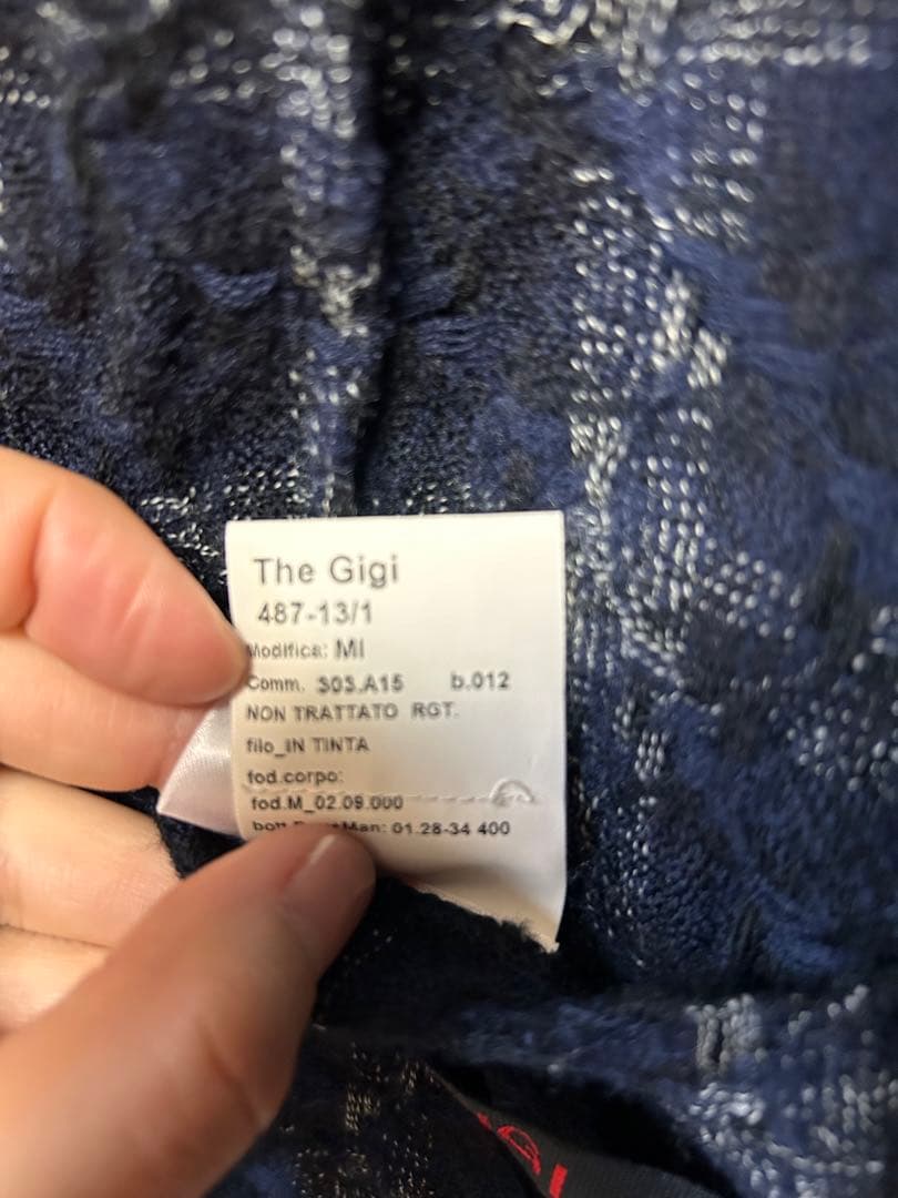 THE GIGI メンズ ジャケット　チェック　濃紺　ネイビー