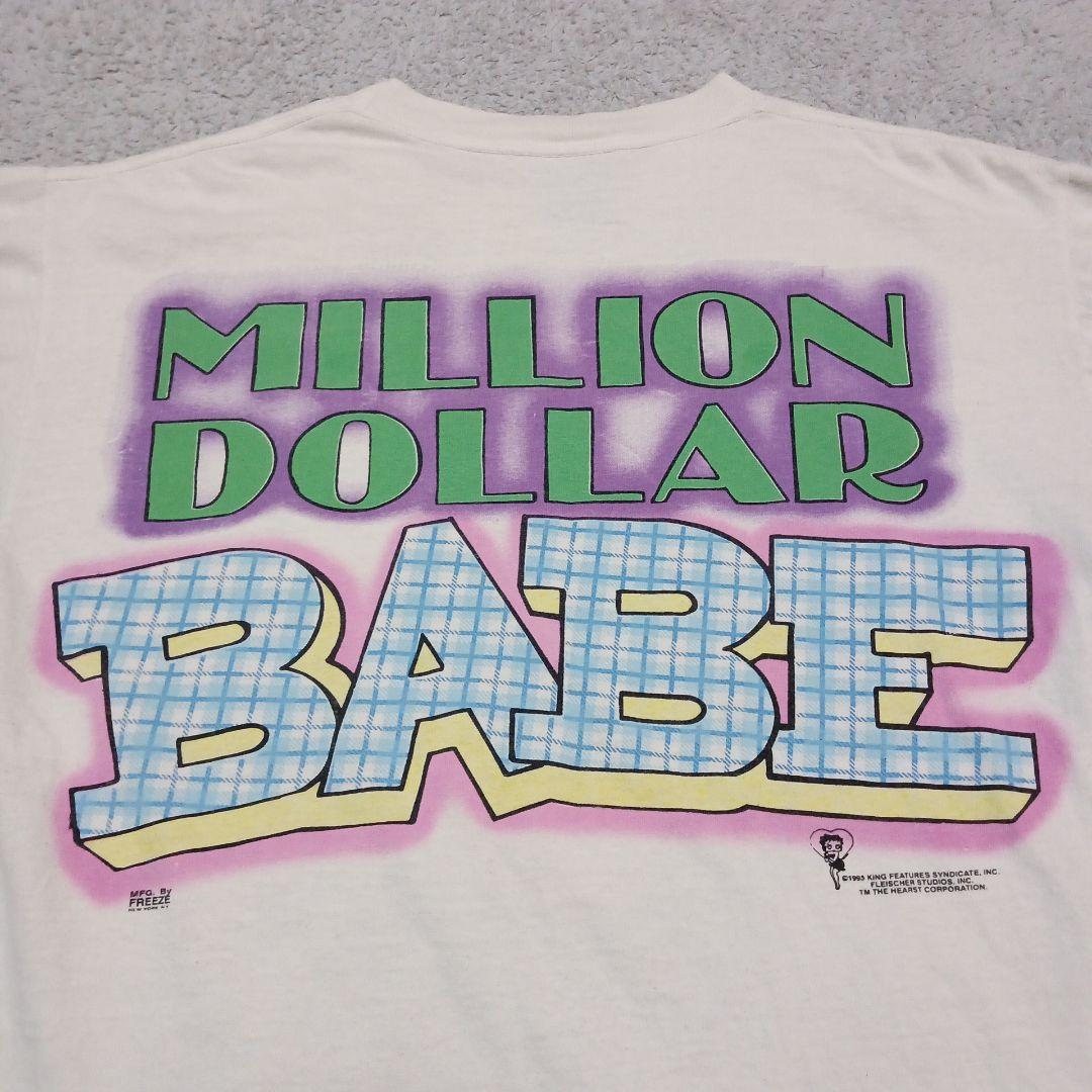 90s BETTY BOOP ベティーブープ 半袖 Tシャツ カットソー ドル柄