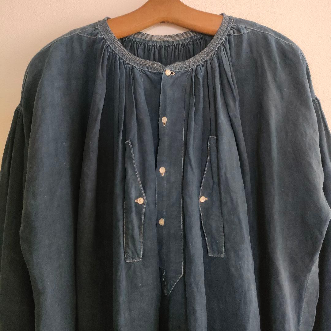 ジャケット・アウター 1900s antique biaude indigo linen smock