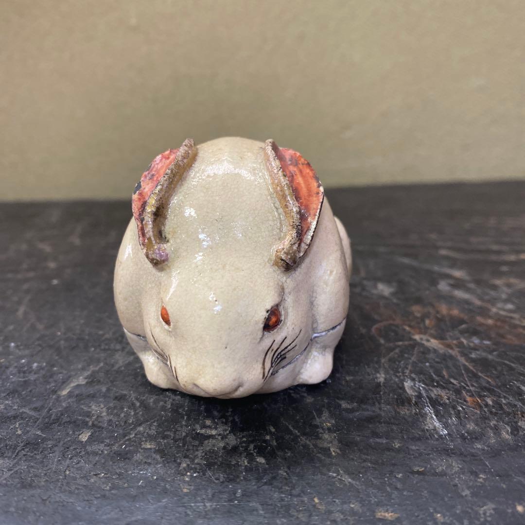陶器製ウサギの香合