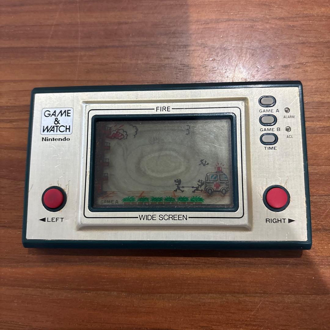 Nintendo 任天堂 ゲーム＆ウォッチ ワイドスクリーン ファイア 動作品