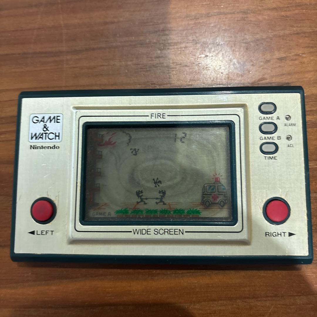 Nintendo 任天堂 ゲーム＆ウォッチ ワイドスクリーン ファイア 動作品