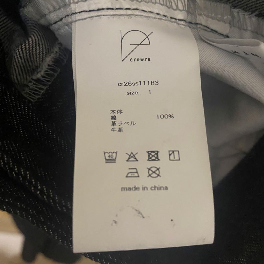 crewre ミニマルIラインデニムスカート black size1
