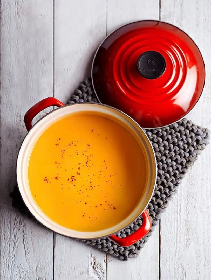 LE CREUSET ルクルーゼ　キャセロール 20cm チェリーレッド 両手鍋