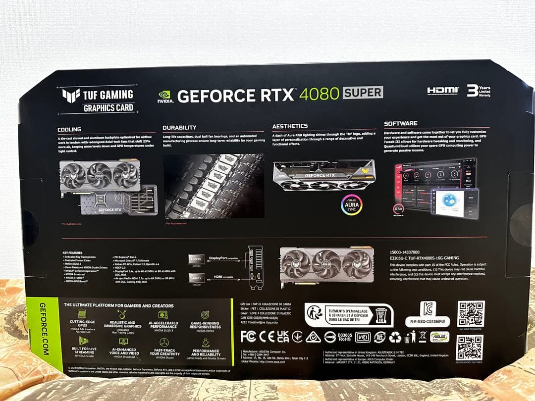 あ*ー様 新品 ASUS TUF-RTX4080Super-16GB