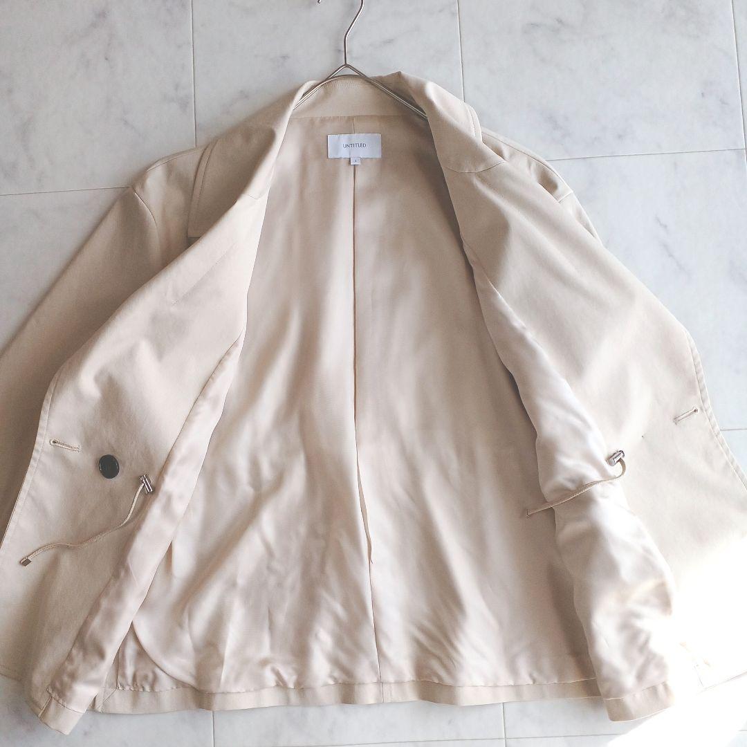 UNTITLED ショートトレンチコートドローコード ベージュ L