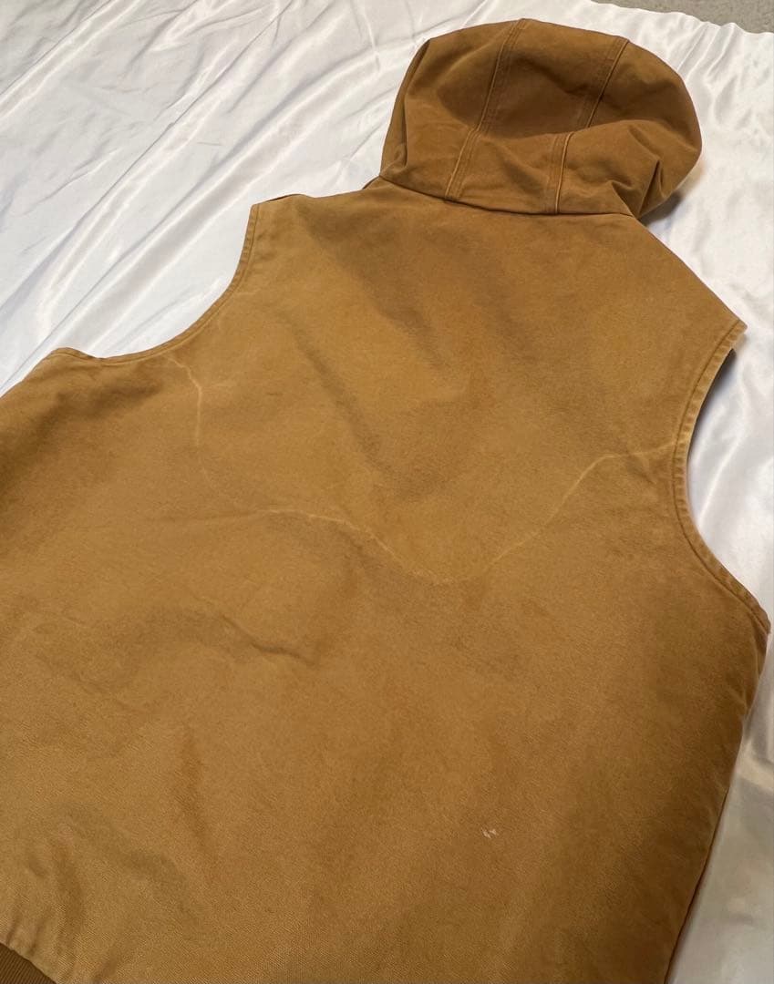 Carhartt（カーハート）フード付きダックベスト ベージュ XL