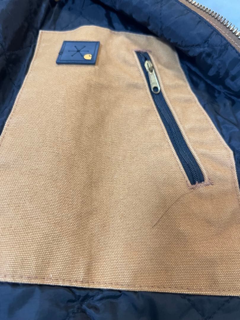 Carhartt（カーハート）フード付きダックベスト ベージュ XL