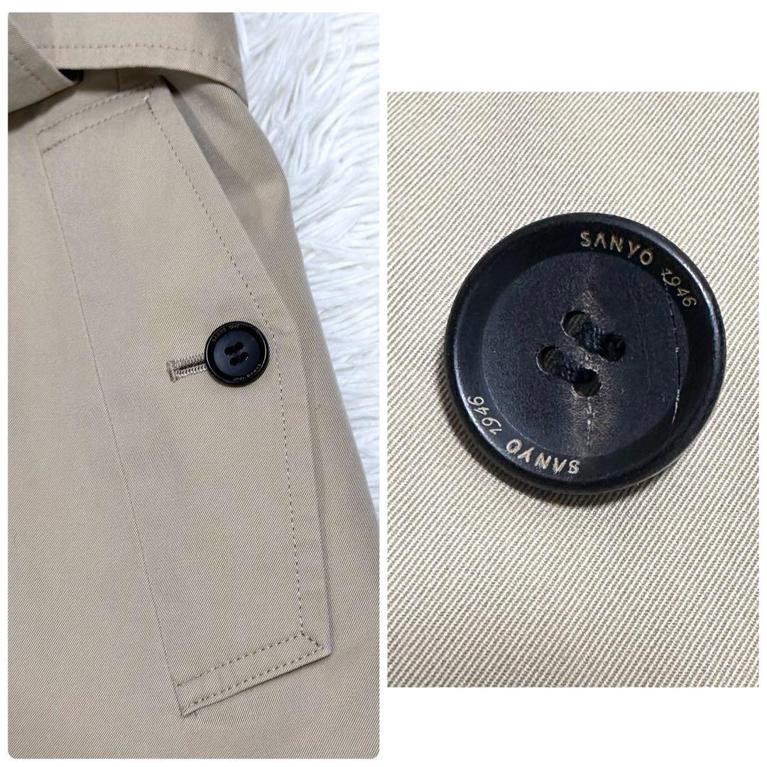 【ライナー付2way×美品】SANYO 100年コート トレンチコート 36