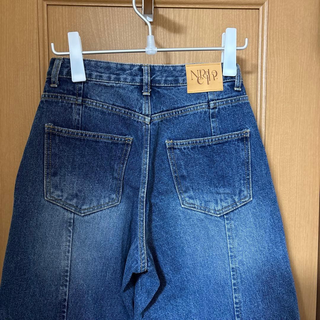 Nalm. barrel leg wide denim Sサイズ