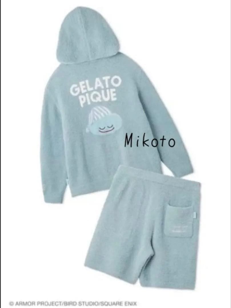 【新品、未開封】ジェラートピケ♡ドラクエスライムパーカ&ハーフパンツセット