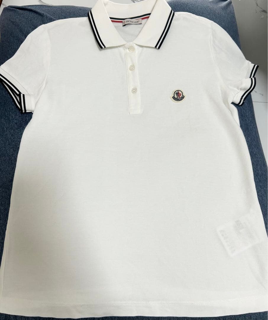 美品　MONCLER モンクレール　ポロシャツ xs 白　ホワイト