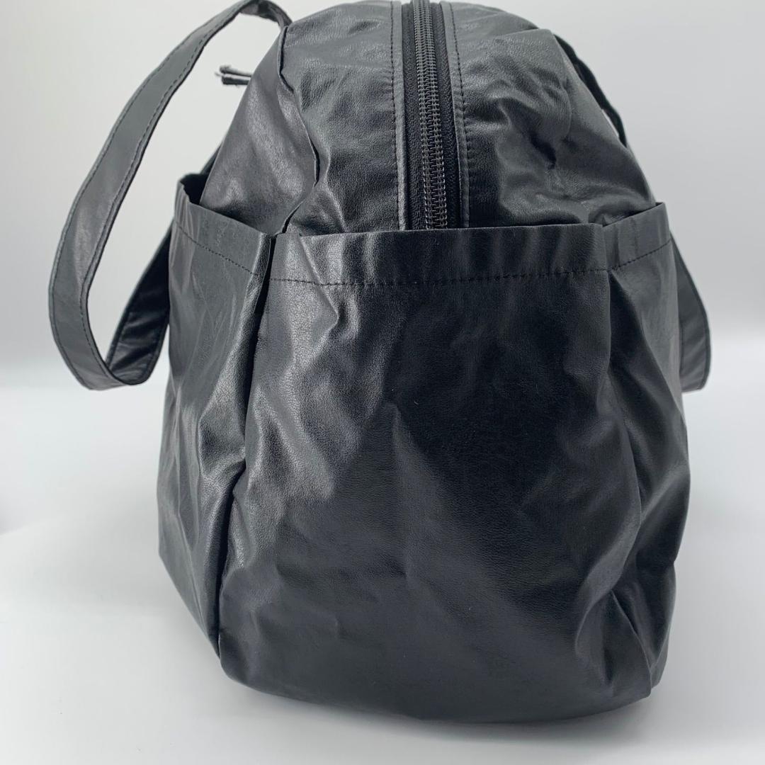 良品✨ワイズフォーリビング 肩掛け ミニボストン トートバッグ 大容量 ブラック