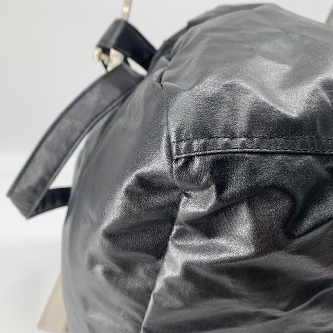 良品✨ワイズフォーリビング 肩掛け ミニボストン トートバッグ 大容量 ブラック