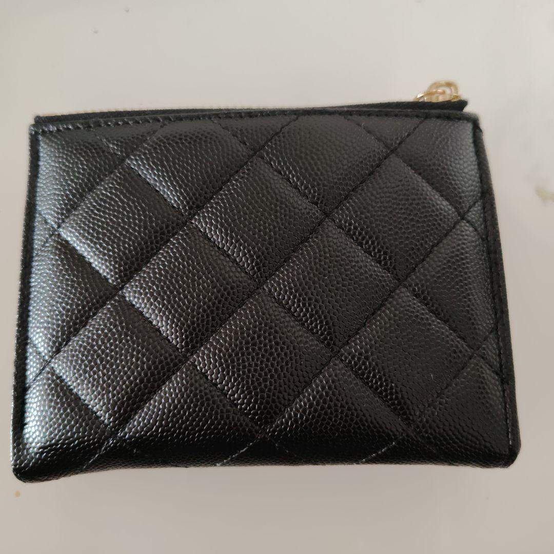 CHANEL ブラック 二つ折り財布