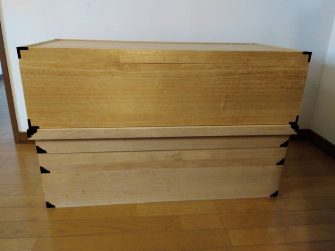 桐 衣装箱 2点セット たとう紙収納 着物収納 桐箱 和装収納 防湿
