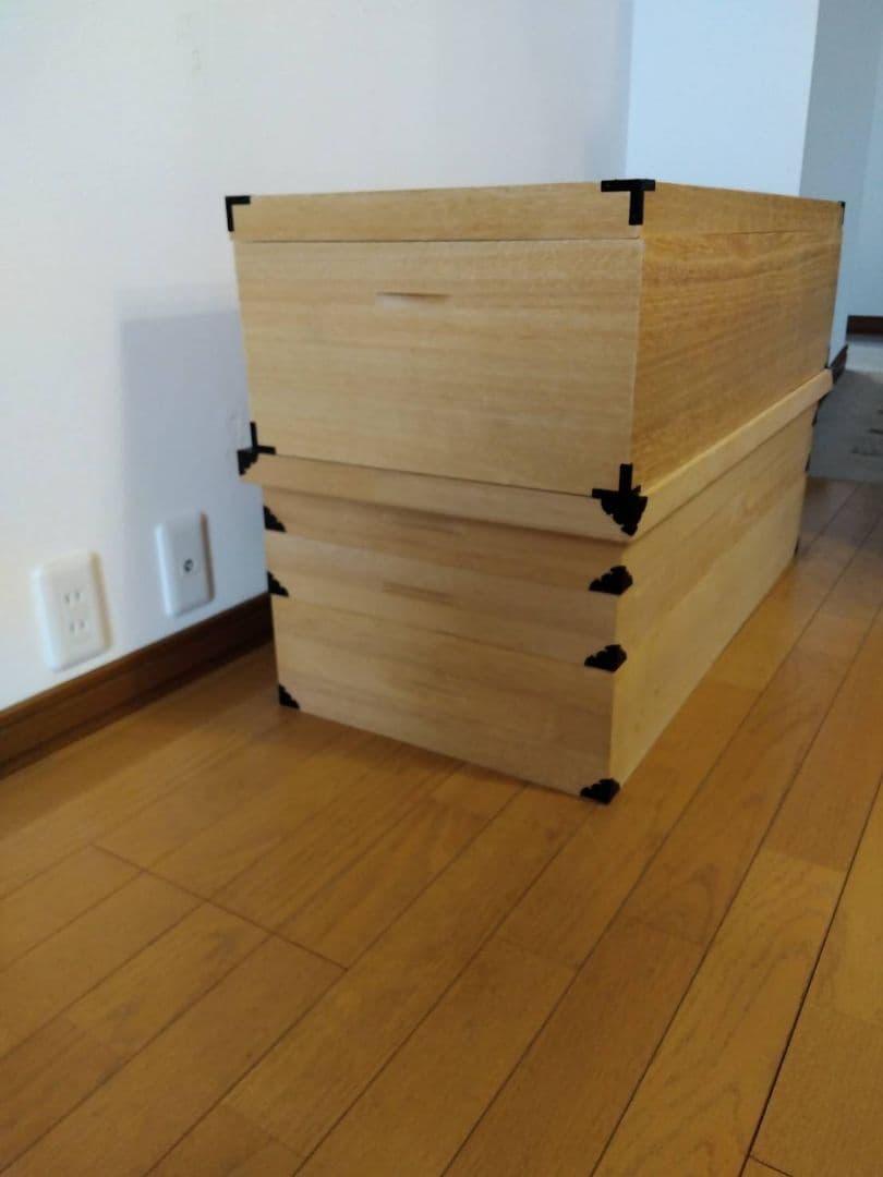 桐 衣装箱 2点セット たとう紙収納 着物収納 桐箱 和装収納 防湿