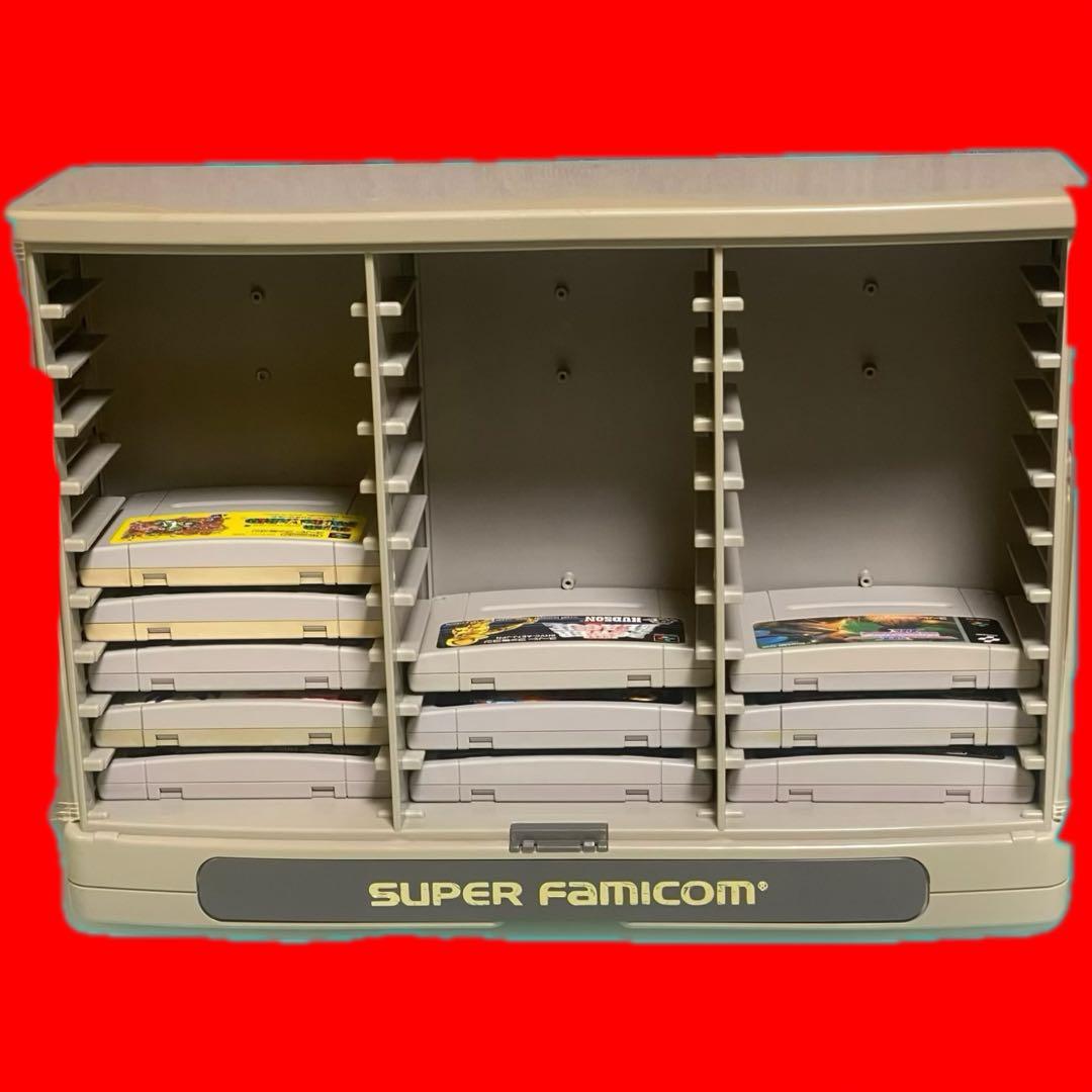 スーパーファミコン　ゲームカセット収納ラック　ゲームカセット 11本　セット