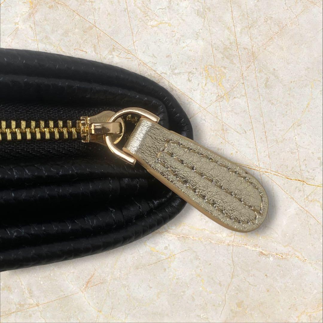 HASHIBAMI スモールフラワー ハーフウォレット ブラック ハシバミ 財布
