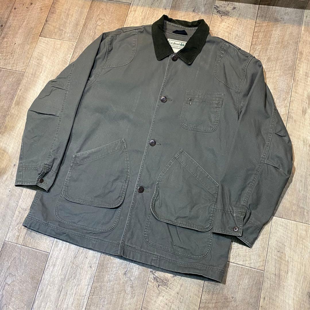 希少カラー 90s 〜 l.l.bean ハンティングジャケット モスグリーン