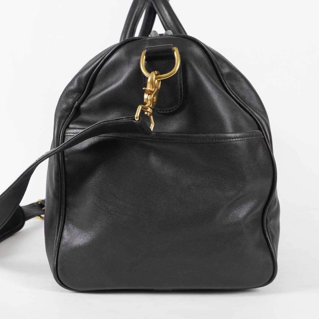 美品 COACH ボストンバッグ 2way 大容量 レザー BLACK
