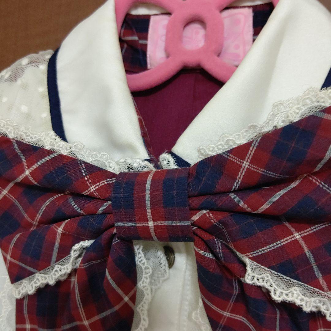 AngelicPrettチェック柄半袖ひざ丈ワンピース