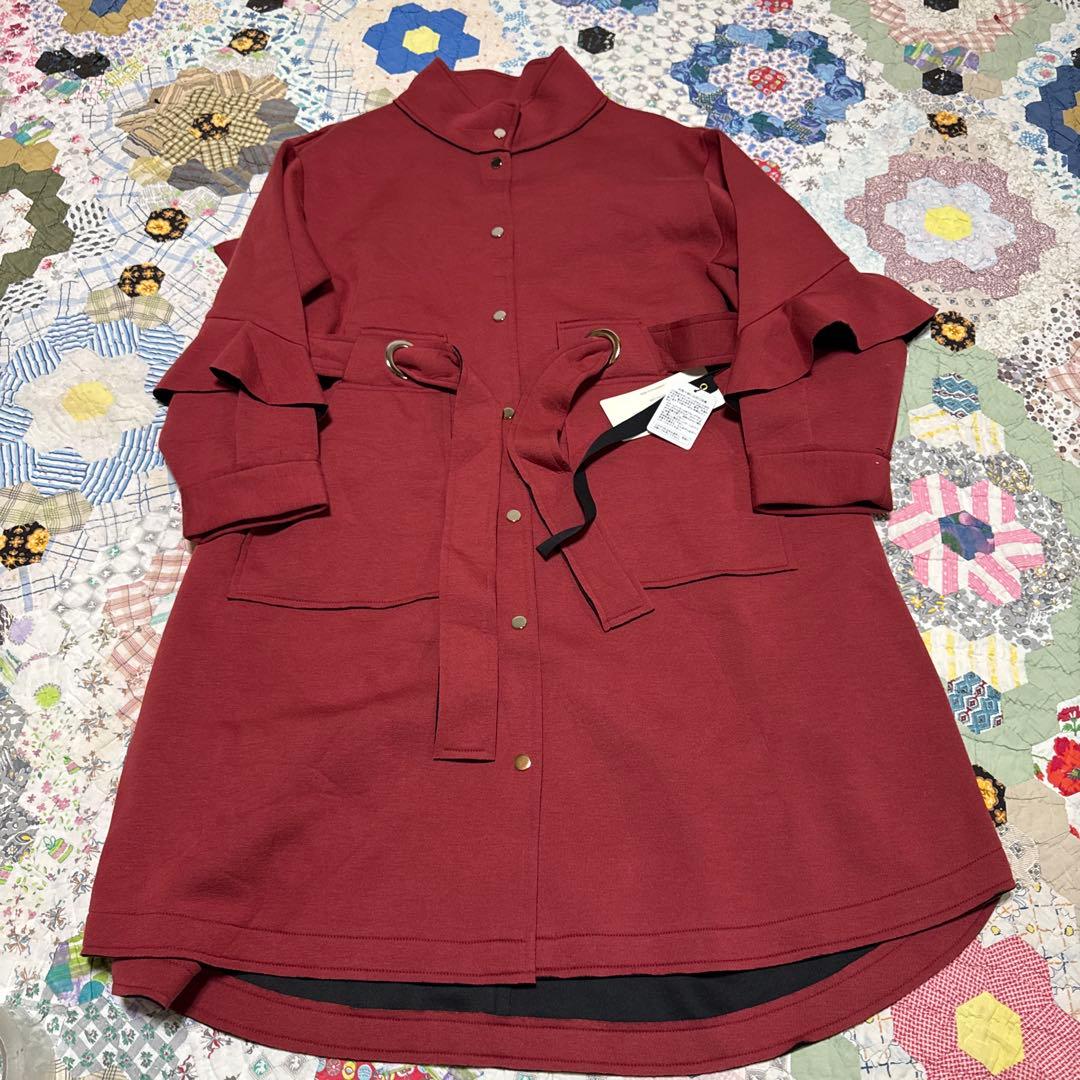 新品未使用タグ付　Eimee Law バックフリルボンディングコート