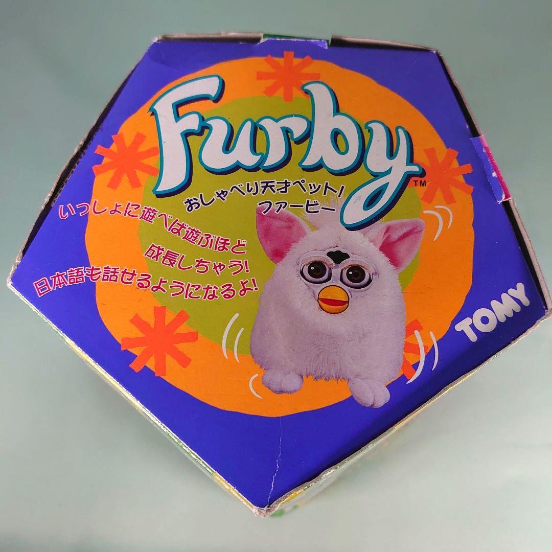 【完動品】初代ファービー　ブラウン✕ブラック✕オレンジ動物柄　日本語版