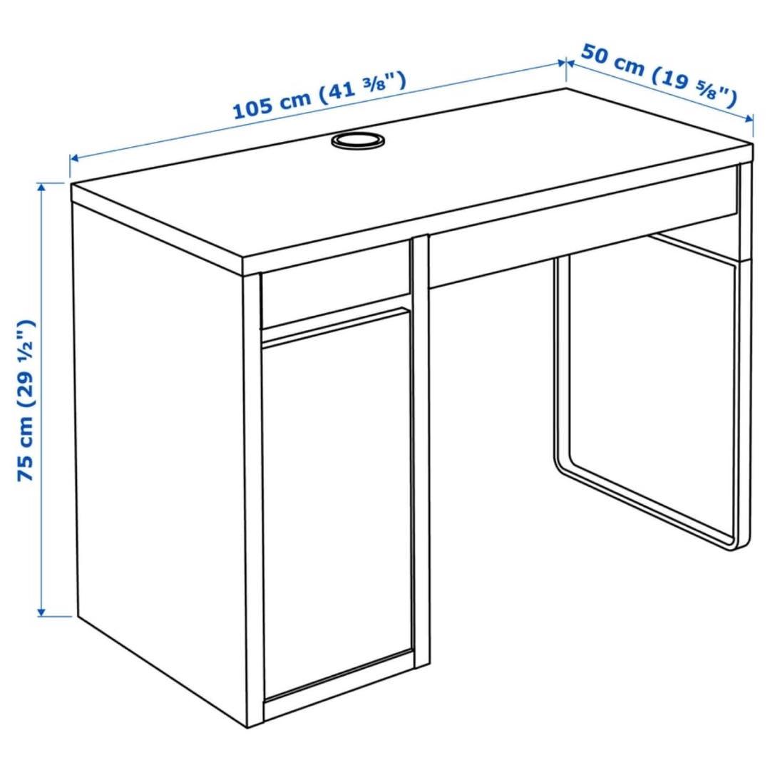 IKEA MICKE パソコンデスク ホワイト【解体発送・組立マニュアル付】