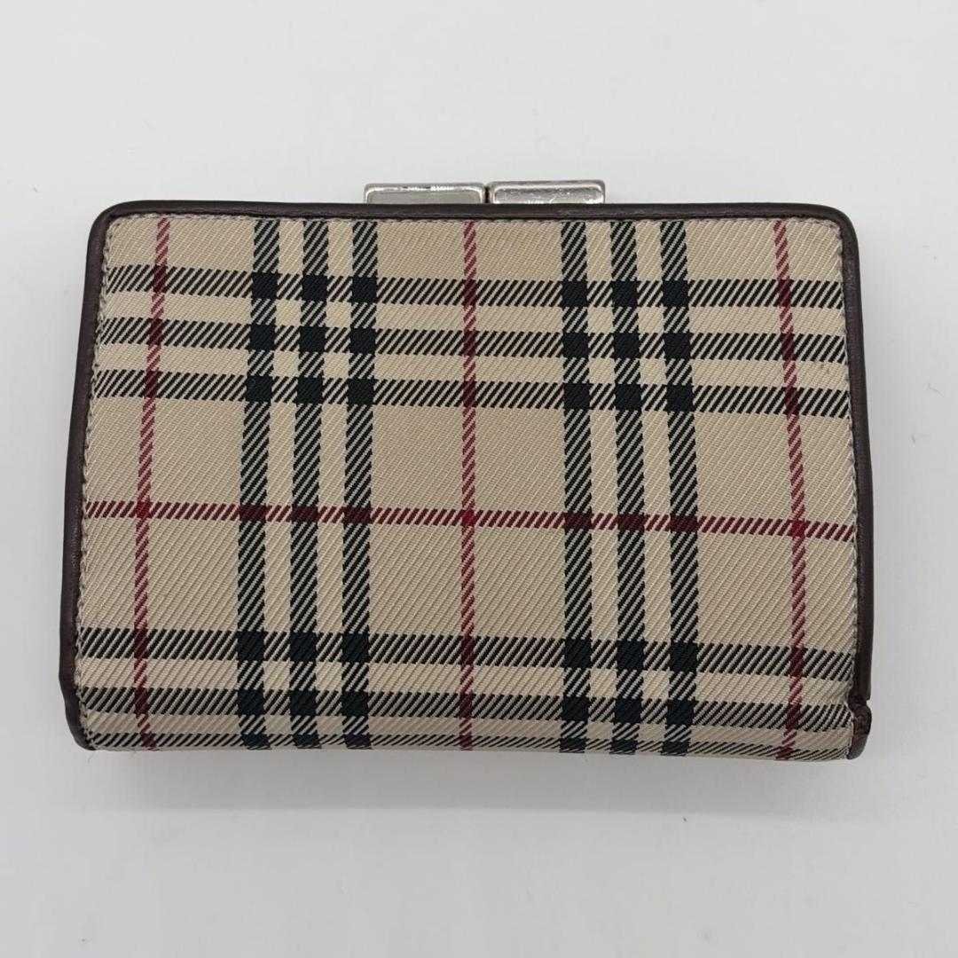 BURBERRY バーバリー がま口 二つ折り財布 ノバチェック レザー