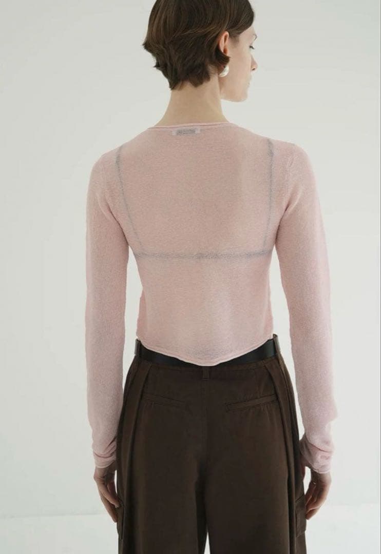 L*様 クラネ SHEER ROLLED EDGE KNIT CARDIGAN