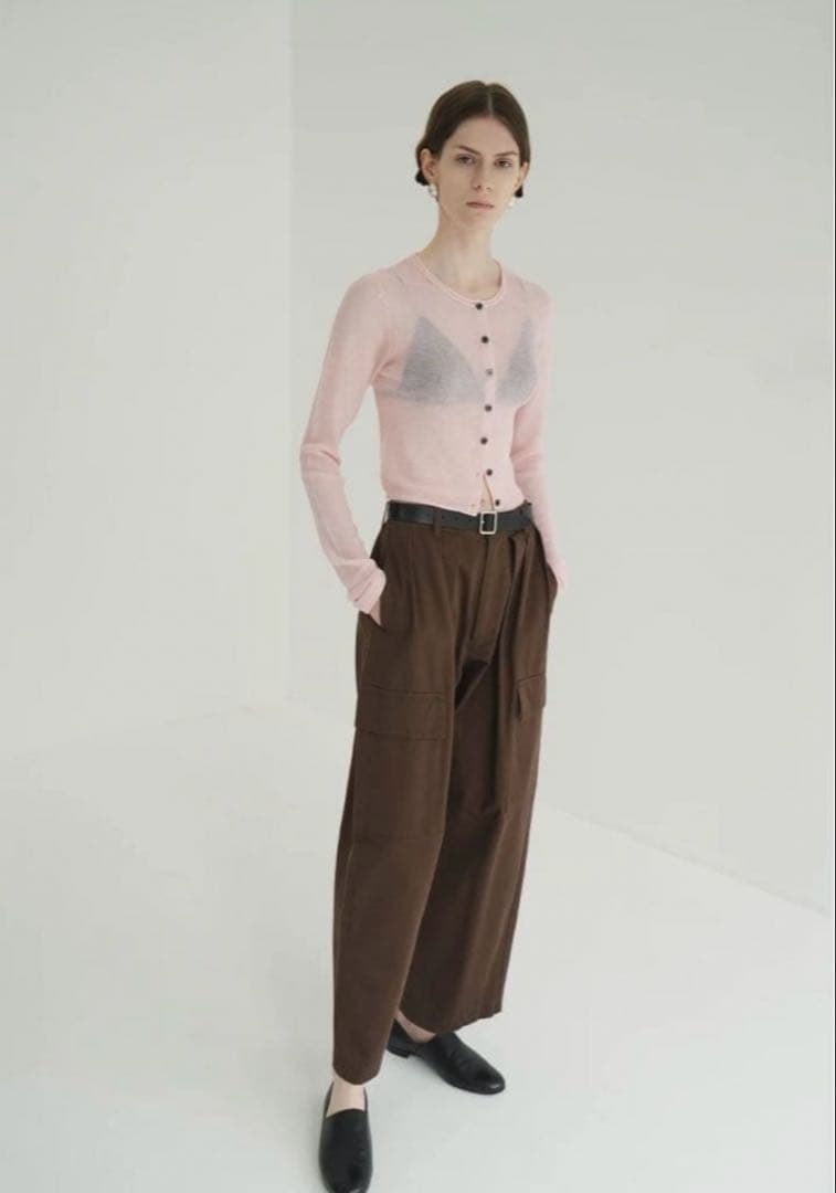 L*様 クラネ SHEER ROLLED EDGE KNIT CARDIGAN