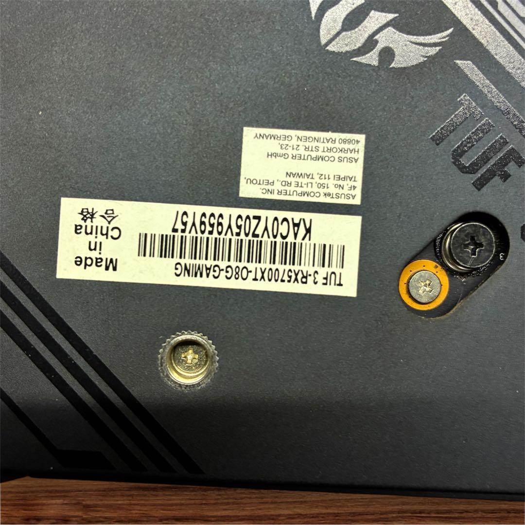 【訳あり動作品】ASUS RX5700XT TUF GAMING 出力制限あり