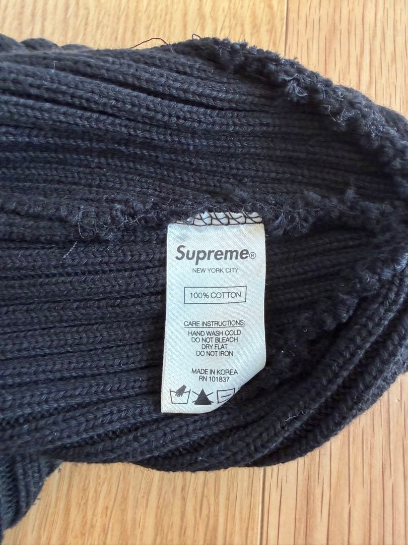 Supreme Overdyed Beanie ニット帽　ビーニー　ブラック