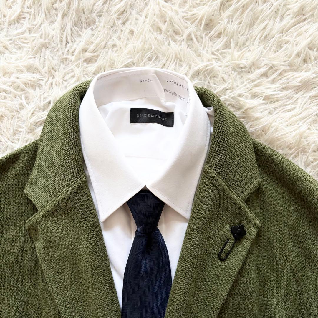 <24年モデル>LARDINI グリーン フラックス ニットジャケット XL