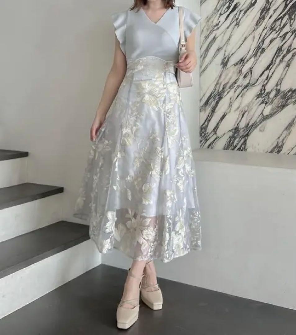 新品 dazzlin シアーフラワーコルセットスカート