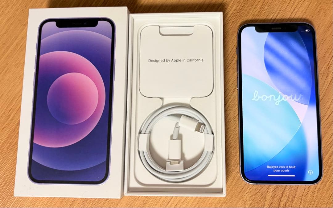 iPhone12mini パープル SIMフリー 純正バッテリー100%